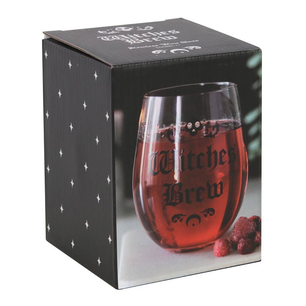 Something Different Witches Brew stemless wine glass