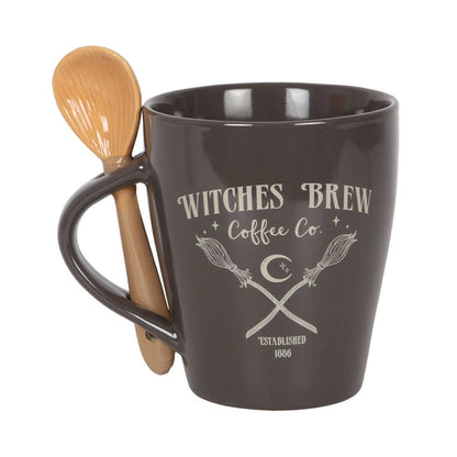 Something Different Witches Brew Coffee Co mug & spoon set