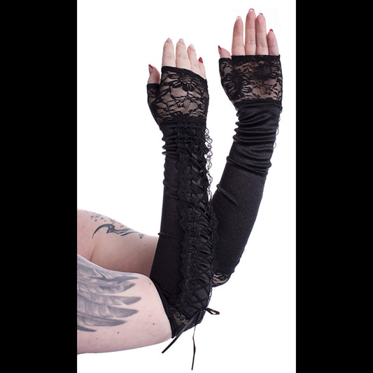 Poizen Industries Long Lace corset gloves