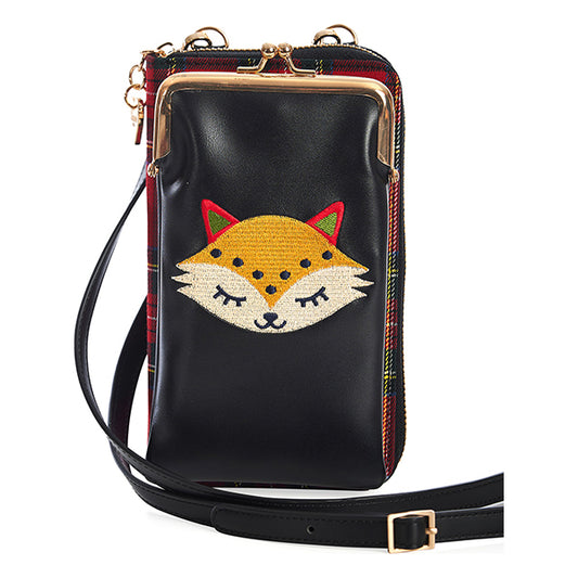 Lost Queen Scandi Fox cross-body phone bag