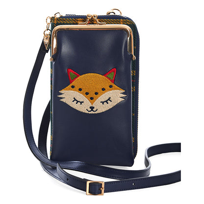 Lost Queen Scandi Fox cross-body phone bag