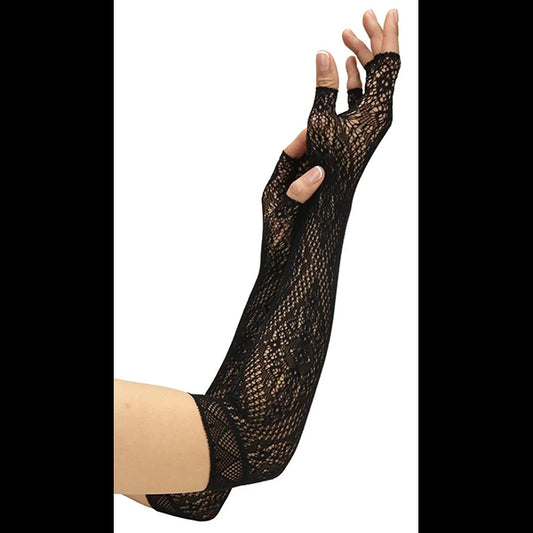 Baci Fingerless lace opera gloves