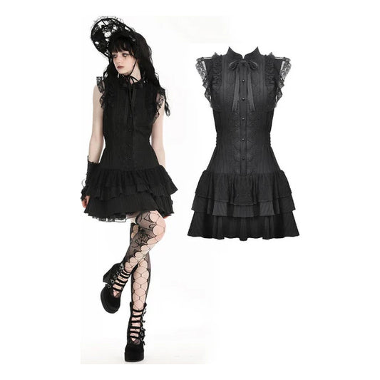 Dark In Love Diya frilly shirt dress