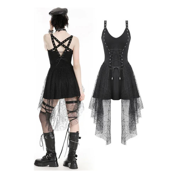 Dark In Love Etoile spiderweb pentagram dress