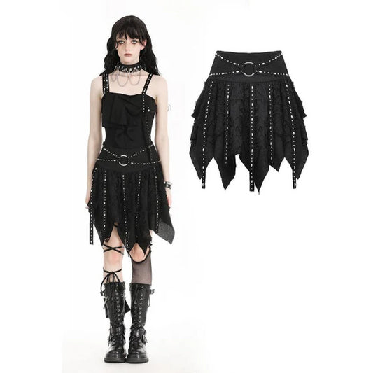 Dark In Love Calandra distressed midi skirt