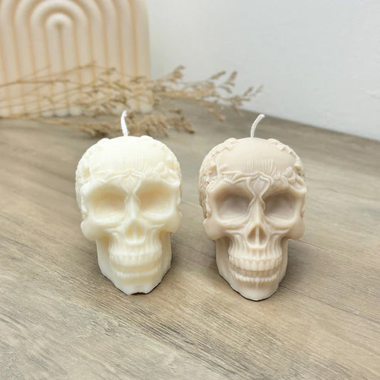 Eli + Things Flower Skull candle