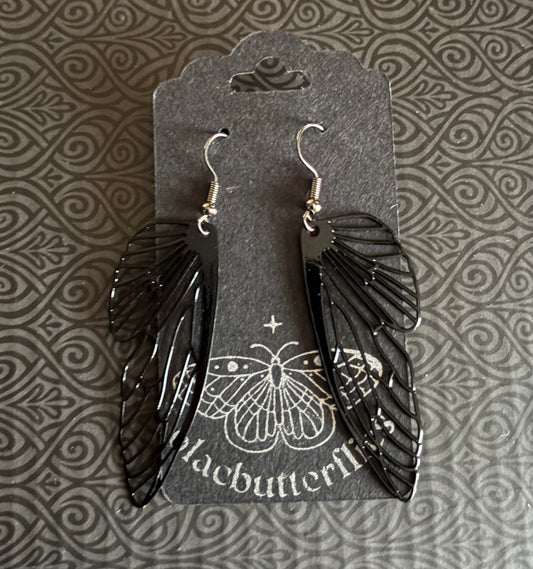 blacbutterflies Filigree Wings earrings