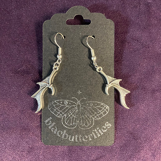 blacbutterflies Batwing earrings