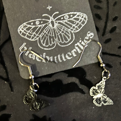 blacbutterflies Mini Black Butterflies earrings