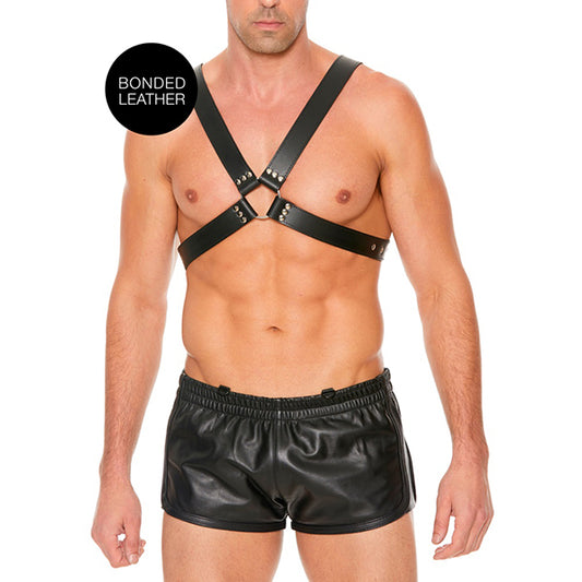 Ouch! Men's Large Buckle chest harness