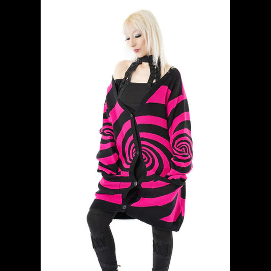 Vixxsin Hypno hot pink cardigan