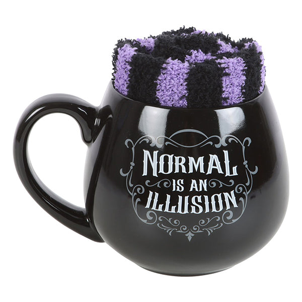 Something Different Normal Is An Illusion mug & socks set