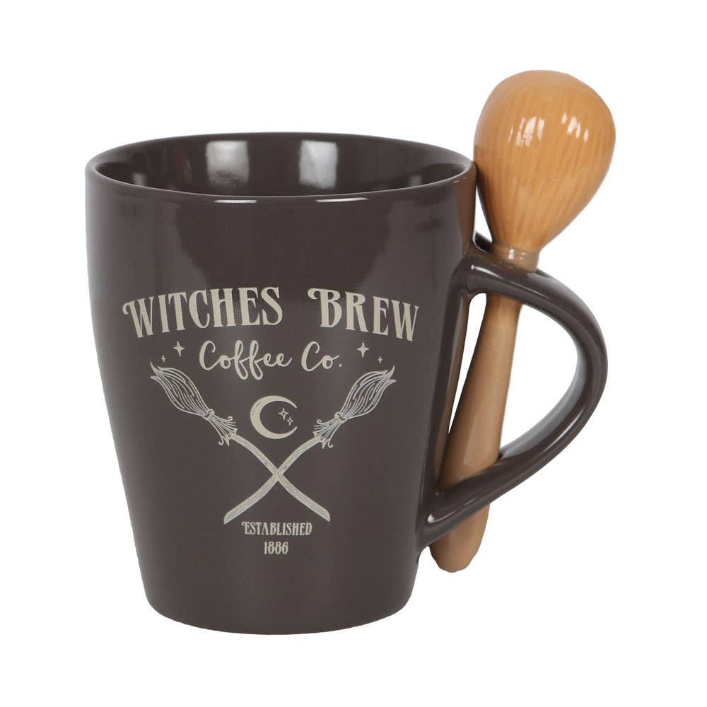 Something Different Witches Brew Coffee Co mug & spoon set