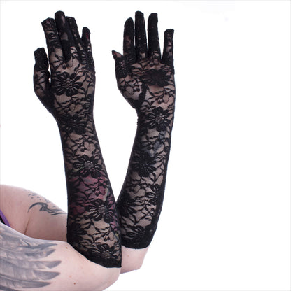 Poizen Industries Long Lace corset gloves